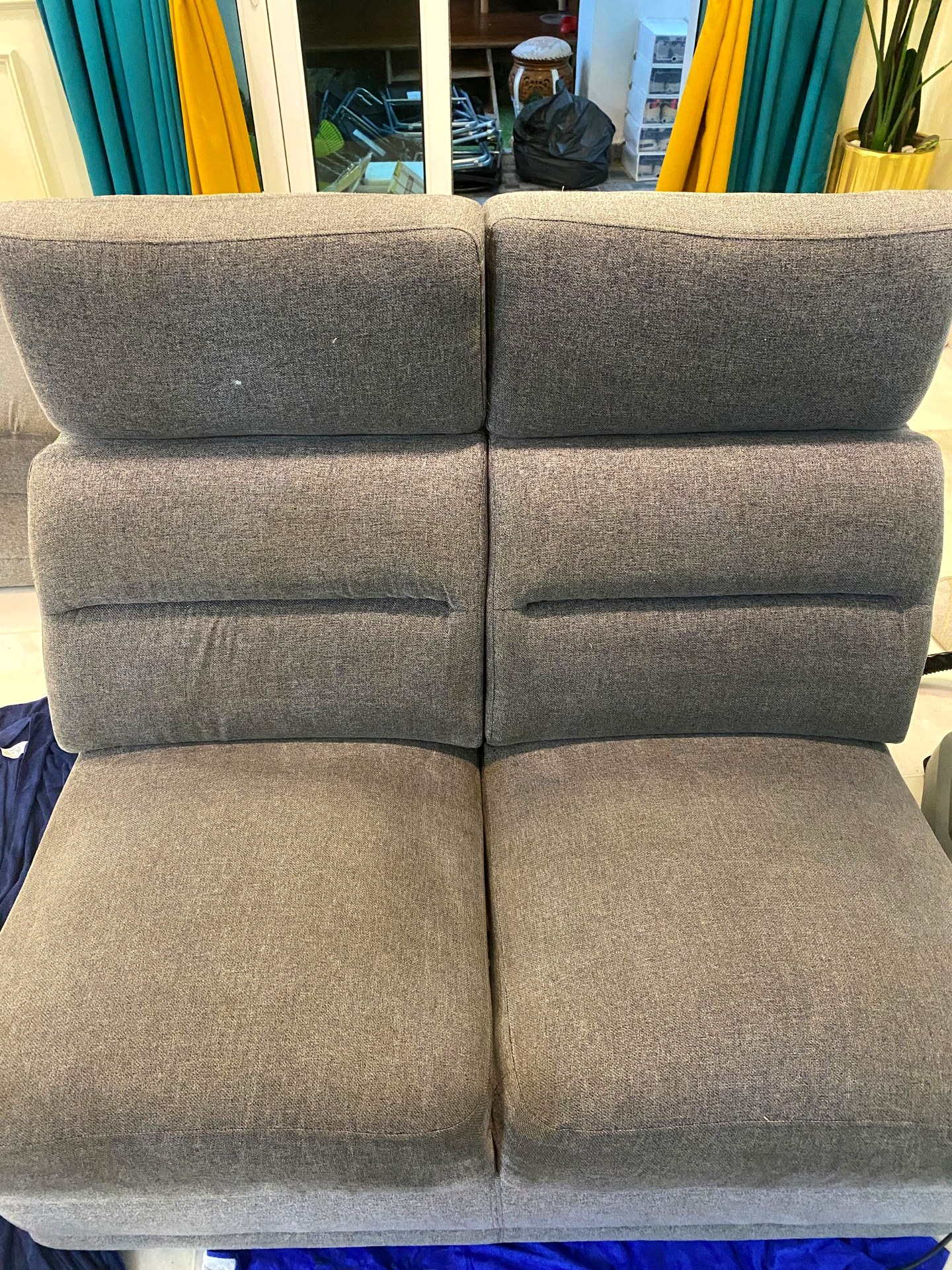 sofa 2 seater — after cleaning